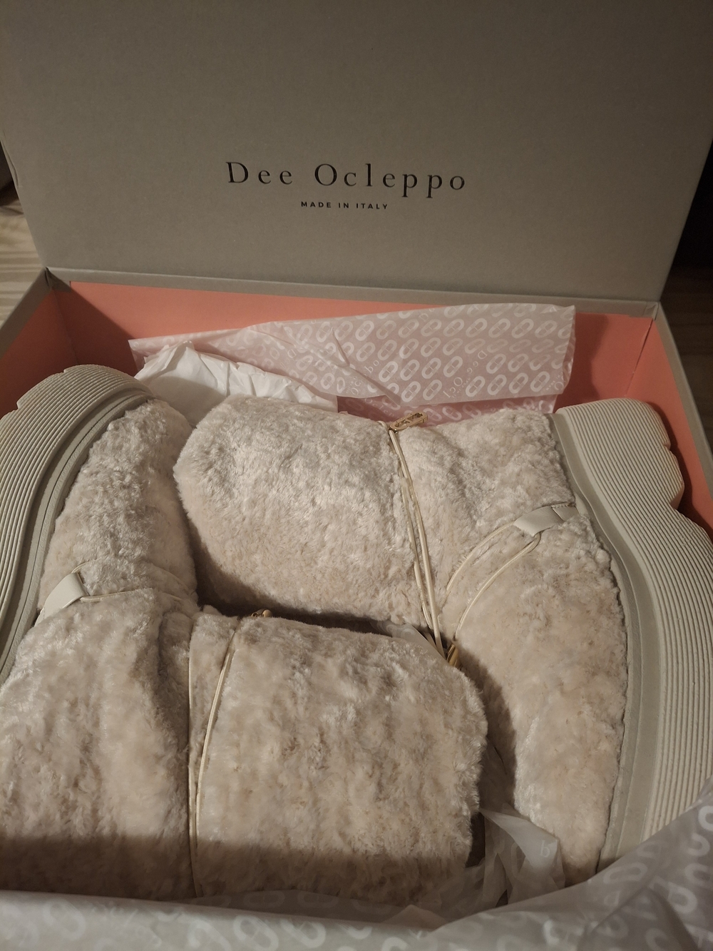 Dee Ocleppo Cream Women's Winter Fur Boots